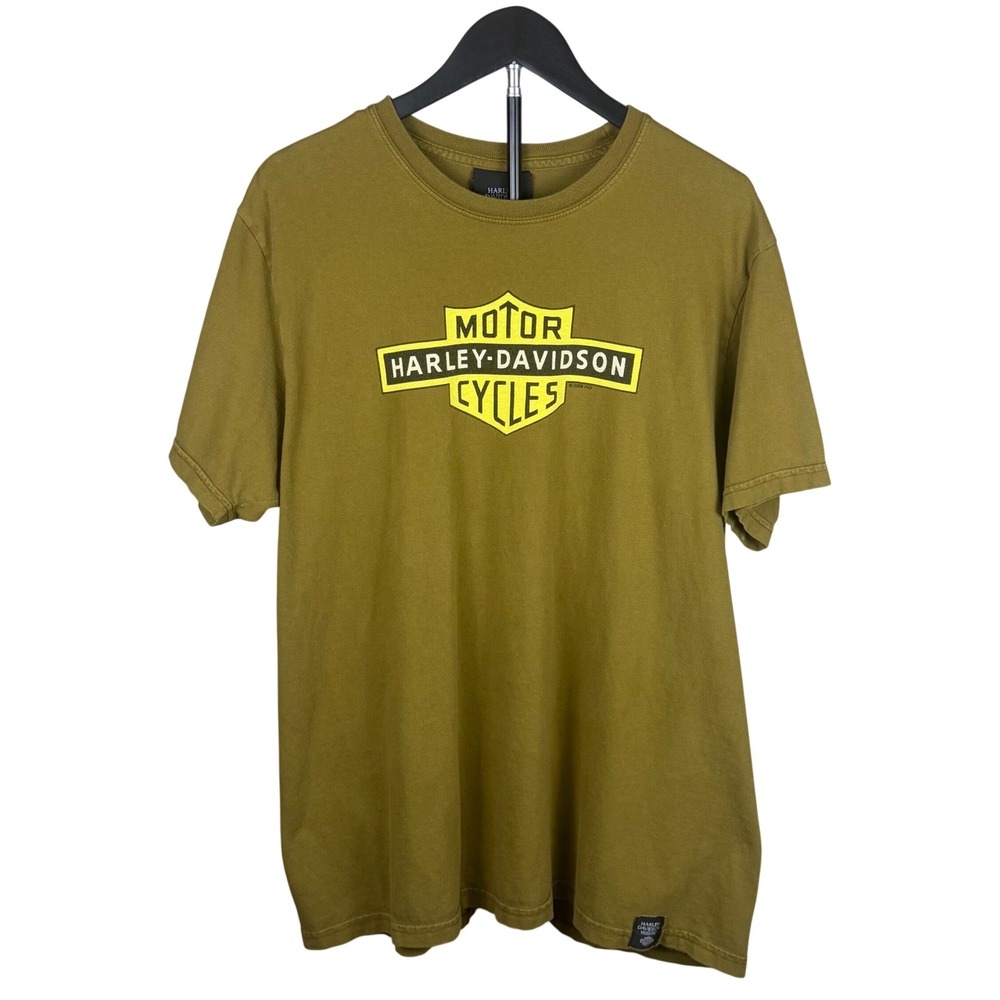 Harley Davidson Museum T Shirt Mens XL Green Bar Shield Logo 2008 Made in USA